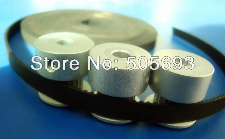 HTD3M aluminum timing pulley 30mm width,Idle pulley 40mm OD and Open end timing belt