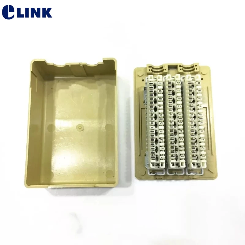 30 pairs telephone distribution box with 3*10 pairs voice module plastic 30pairs module box free shipping ELINK 5pcs/lot