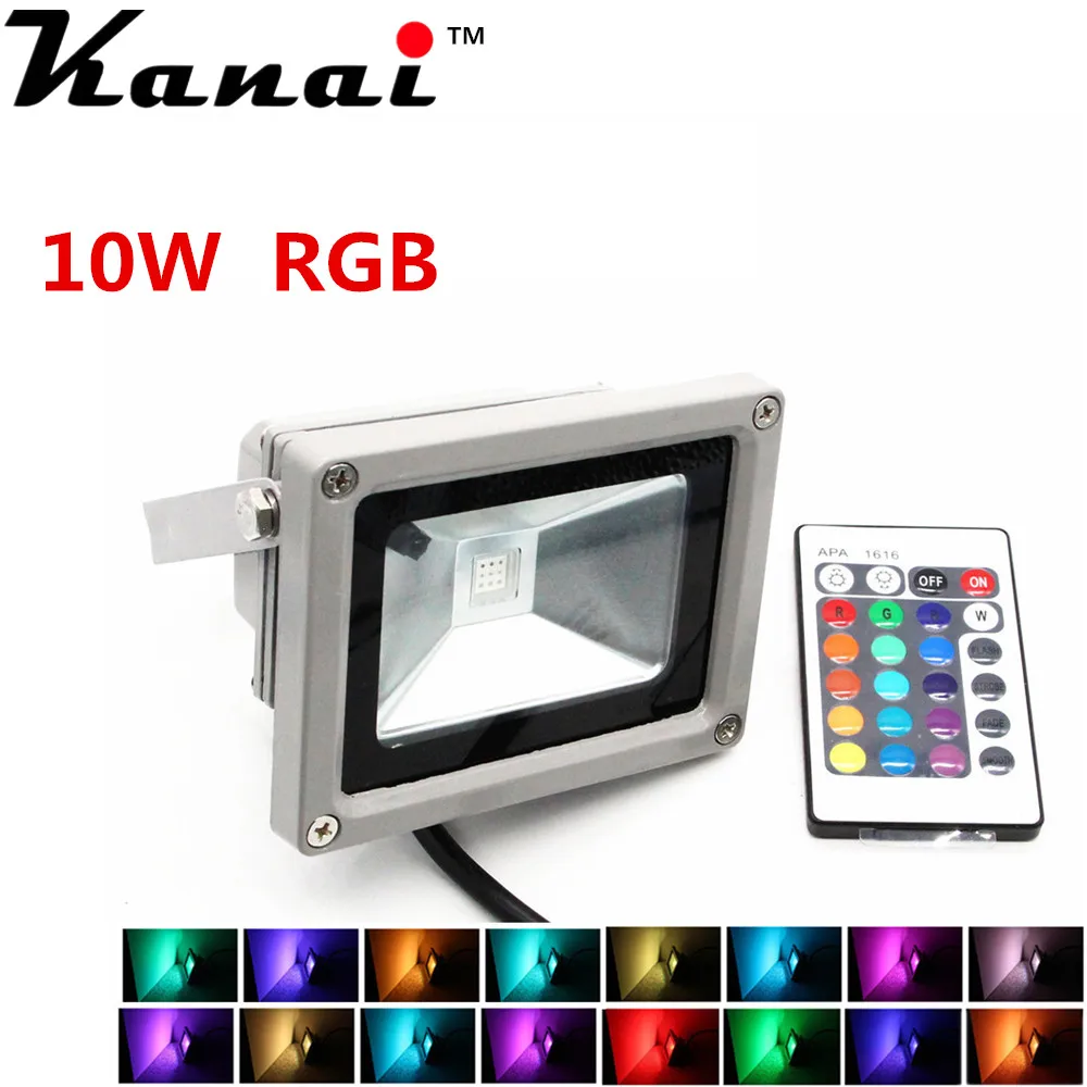 2pcs IP65 Waterproof FloodLights 10w RGB Led Flood light Outdoor Light Refletor Lamp 110V 220V 12V 24V Garden Lighting