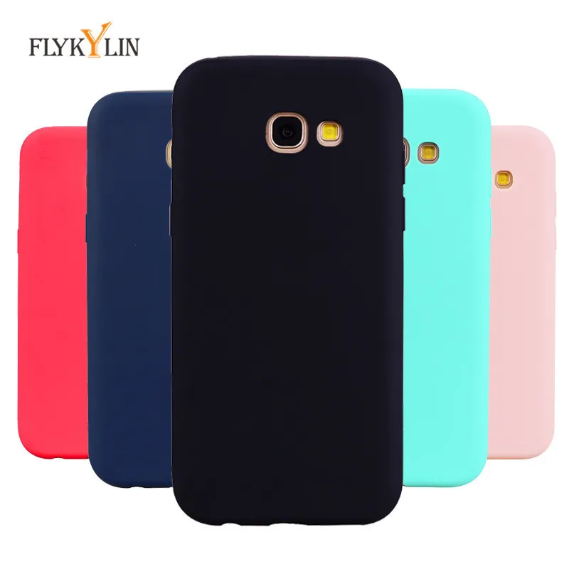 �tui en silicone souple pour Coque Samsung Galaxy A10 A40 A50 A51 A71 housse pour Funda Samsung A5 A7 2017 couleur bonbon Coque de t�l�phone
