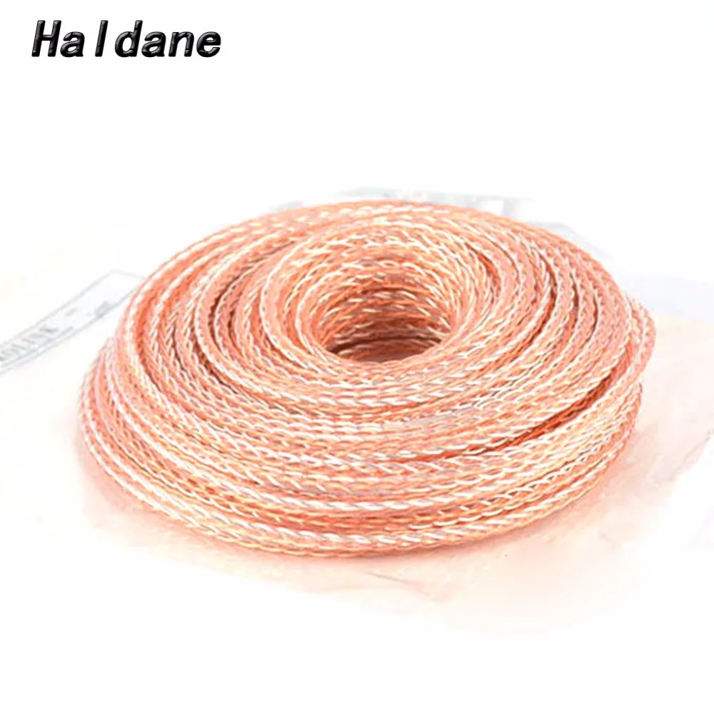 

Free shipping Haldane 8 Cores 7N OCC Silver Plated wire Copper Wire Weaving cable for DIY Audio Headphone Headset upgrade Cable