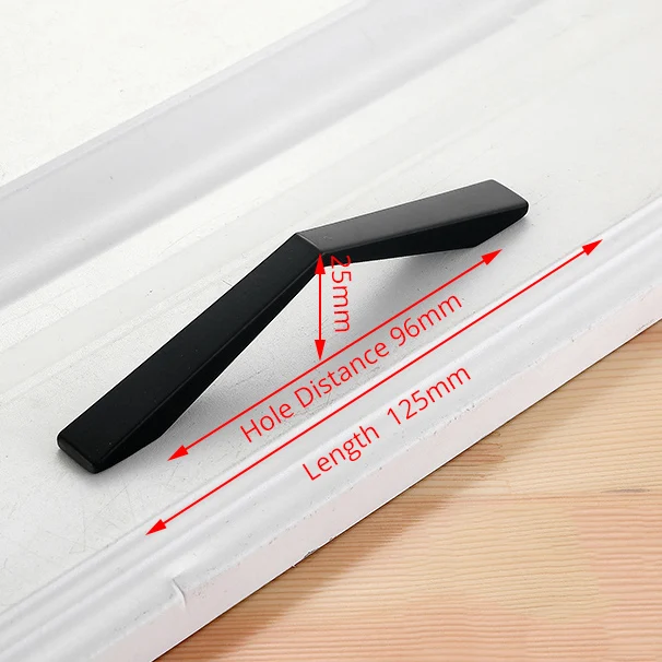 KAK 10 Stück schwarze Schrankgriffe im amerikanischen Stil aus massiver Aluminiumlegierung für Küchenschrank, Schubladenknöpfe, Möbelgriff-Hardware