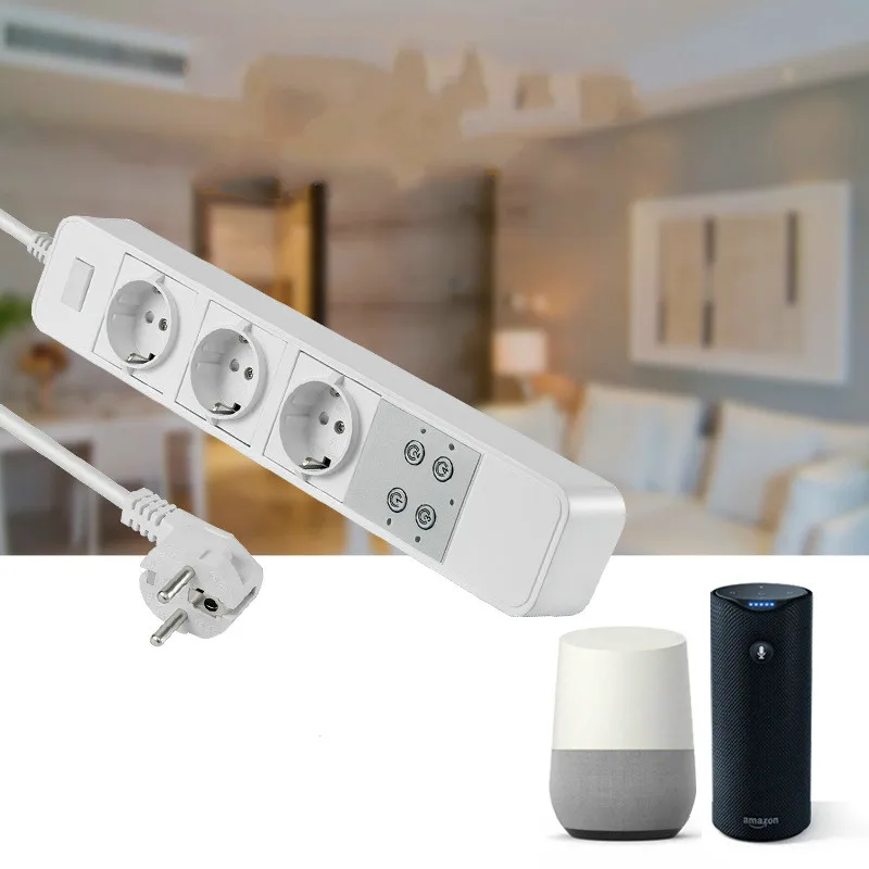 

EU wifi smart sub-control socket Household Switch board High-power safety 1.8m door socket