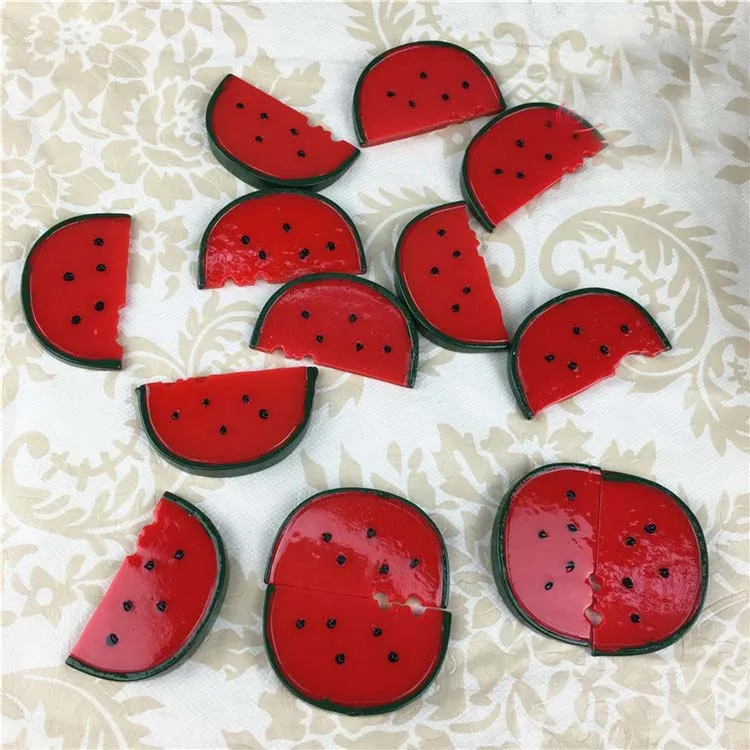 Simulation Half Watermelon Cutting Slice Fruit Diy Toy Food Vegetable Play House Toy Children\'s Kitchen Decorate Teaching Aid