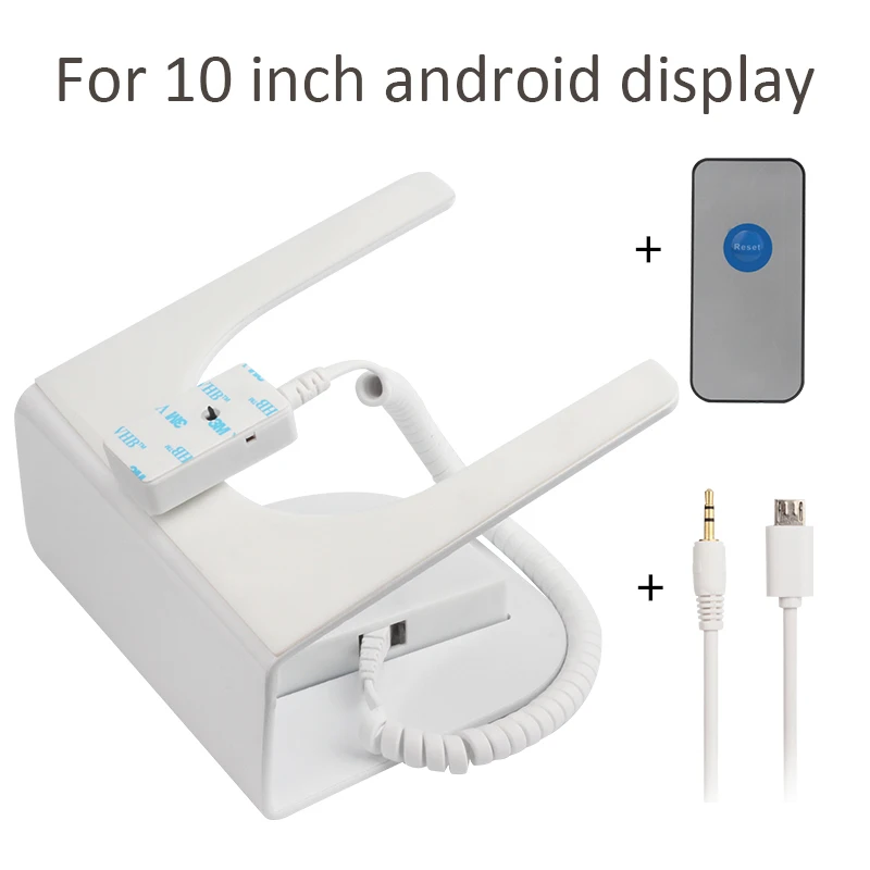 [ HFSECURITY ] 10 Inch Android Pad Anti Theft Alarm Display Stand with Mini Charger Remote Control Locks for Pad Display Stand