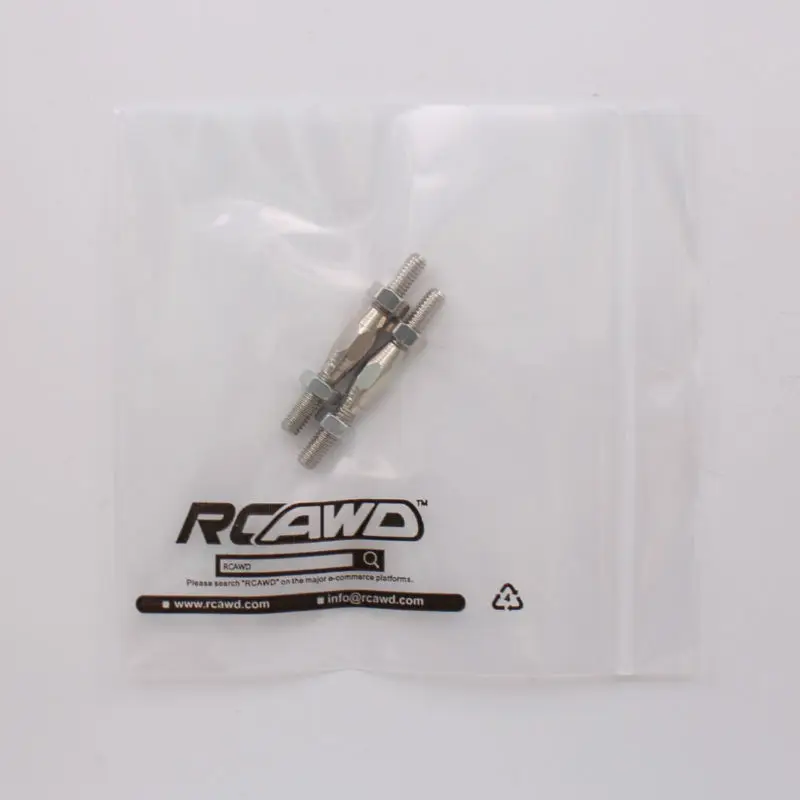 RCAWD 2PCS M4 4mm Thread Length 38.5mm #45 steel Tie Rod Pull-push Rod Buggy Truck Parts For RC Hobby Car Upgrade Parts