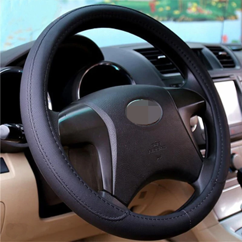 APPDEE Car Steering Wheel Cover High Quality Soft PU Leather Anti-Slip For 38CM Auto Car Steering-Wheel Protector