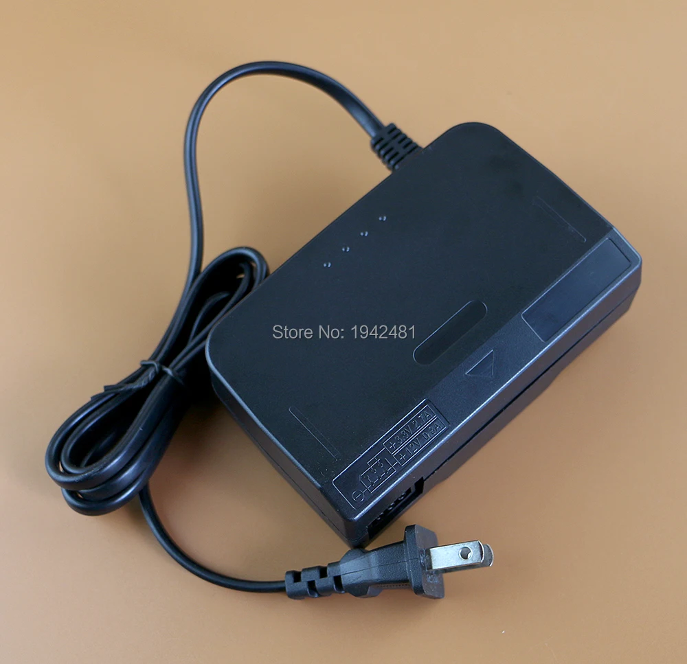 Adaptador de fuente de alimentación de CC, cargador de pared con enchufe europeo y estadounidense para consola N64, AC100-245V negro de alta calidad, 1 ud.