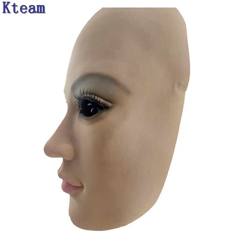 2019 Hot!!!Realistic Latex Crossdress Mask Female Disguise Face mask Halloween Cosplay Masquerade prop Costumes crossdress mask