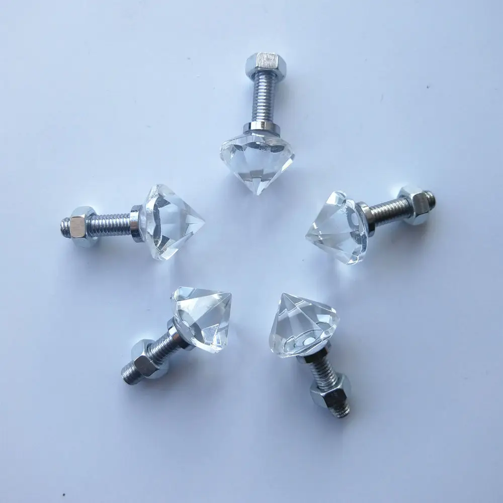 Fiber Optic Lights Crystal End Fittings with Screw for Ceiling Starry Sky Effect Lighting Decoration 5pcs/lot