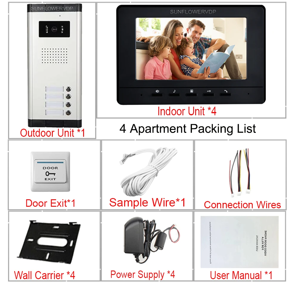 Video Intercom For Apartments Video Door Entry System For Home Door Intercom Outdoor Unit Intercom For a Private House Door Bell