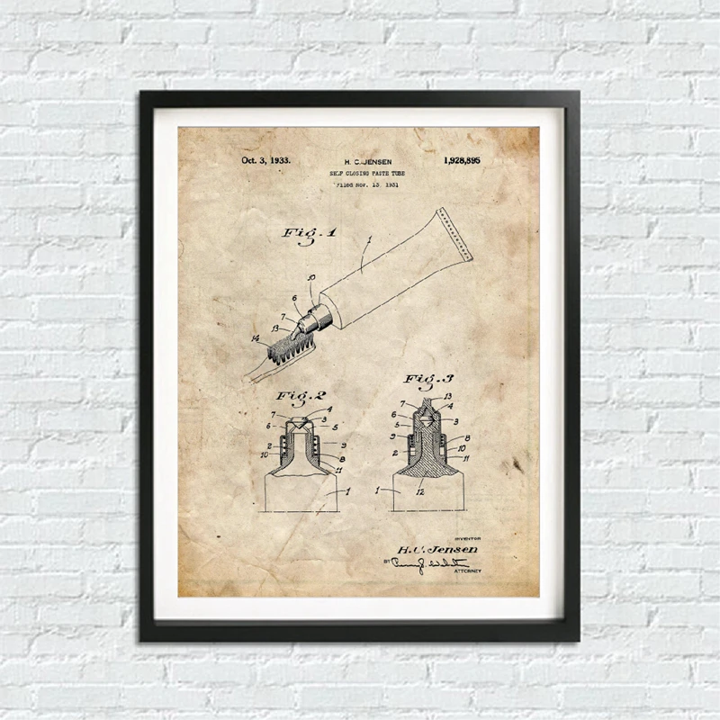 Bathroom Patents Blueprints Vintage Posters Wall Art Prints Bathroom Decor , Barber\'s Gifts Painting Pictures for Barber Shop