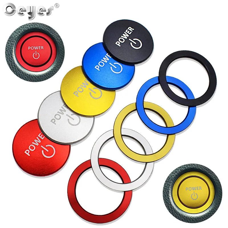 Ceyes Car Styling Interior Stickers Accessories Engine Power Start Stop Ring Case For Toyota C HR Corolla Highlander Yaris Auris