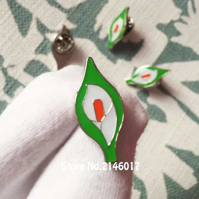 1'' Metal Craft Flower Brooch Gift Pin Badge Ireland Irish Easter Calla Lilly Harps Enamel Lapel Pins image 2