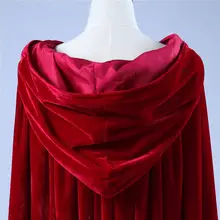 Velour Bridal Cape with Hood Ankle Length #5