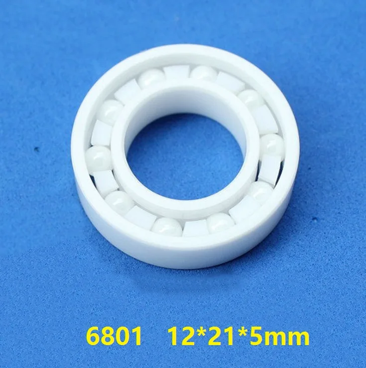 

5pcs/10pcs 6801 Full Ceramic bearings 12x21x5 mm ZrO2 Zirconia Ceramic deep groove ball bearing 12*21*5