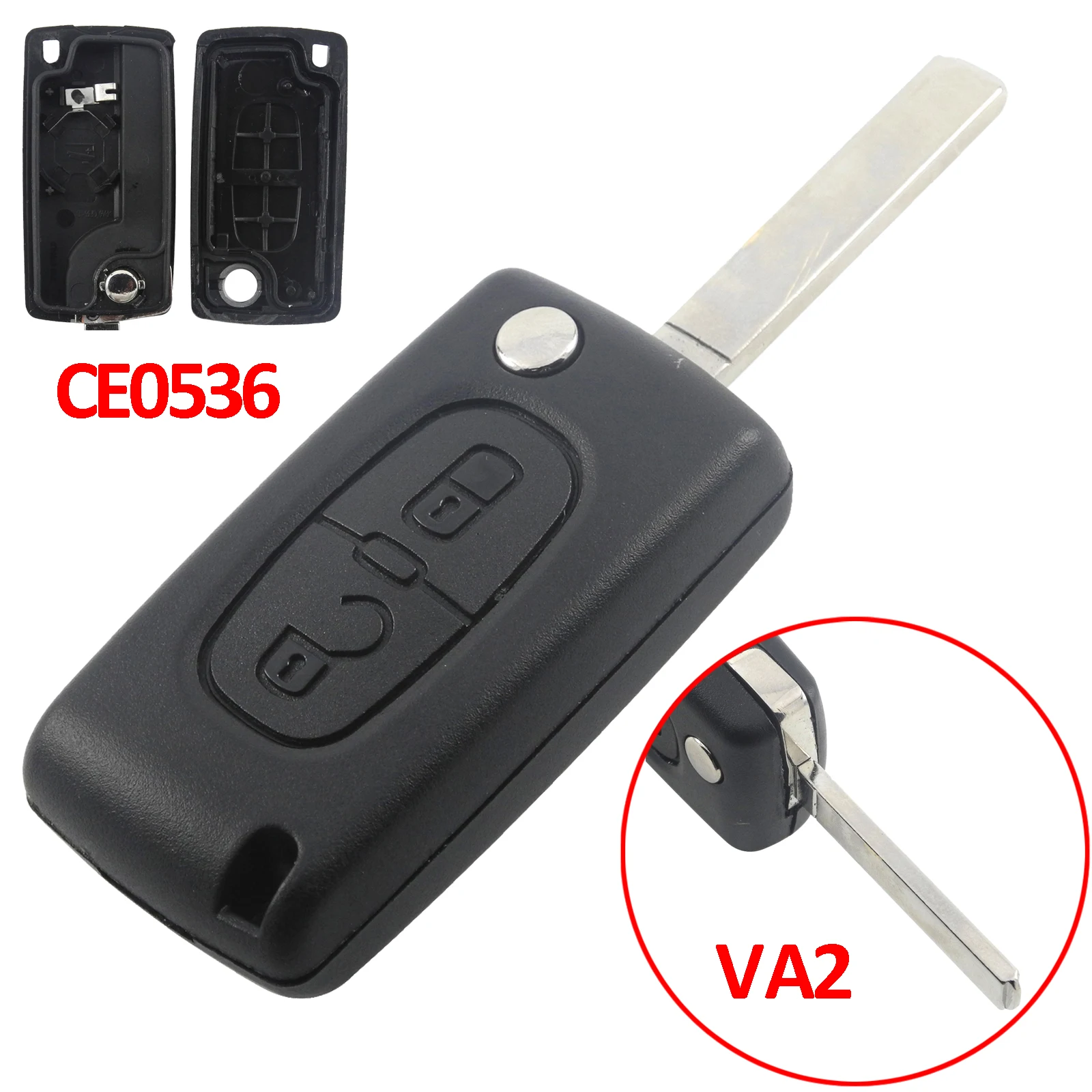 Jingyuqin CE0536/523 Flip Remote Key Case Shell Für Peugeot 307 308 407 408 Citroen C3 C4 C5 C6 Berlingo Picasso Xsara HU83/VA2