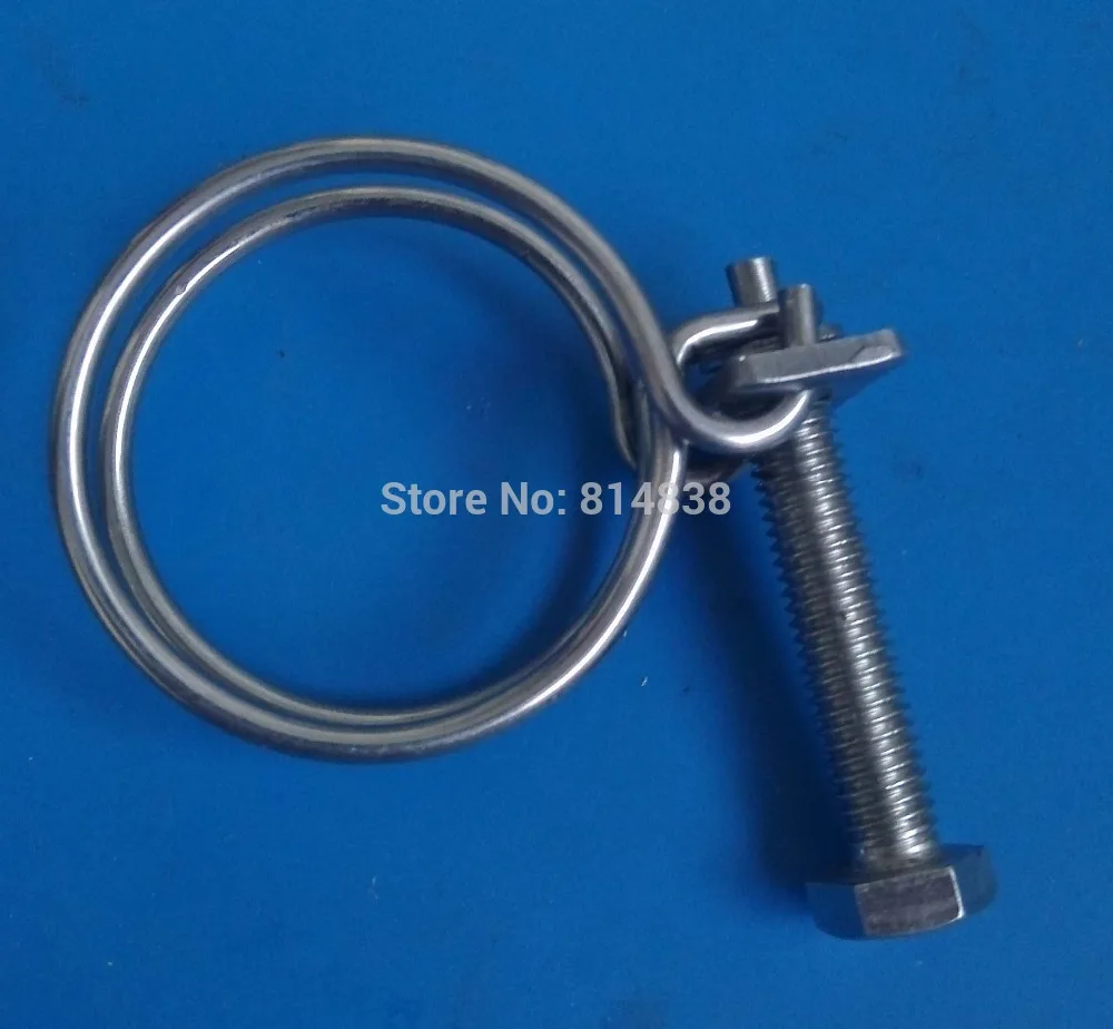 

Wkooa 14x1.5 Hose Clamps With Bolt Stainless Steel Wire Type
