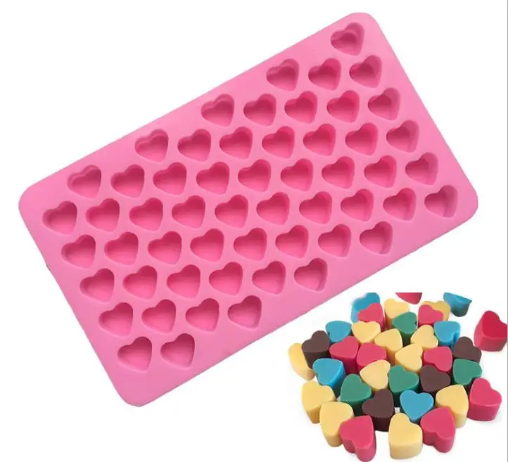 Silicone Heart Shape Chocolate Mold Gummy Candy Maker Ice Tray Jelly Moulds Kitchen Dessert cake bakeware baking Pastry Tools