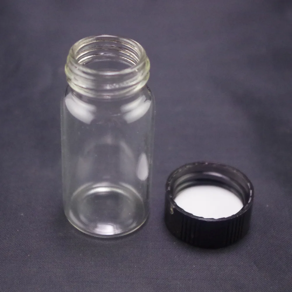 10pcs 20ml Sample Bottle CLEAR Glass Screw Top Lab Supplies