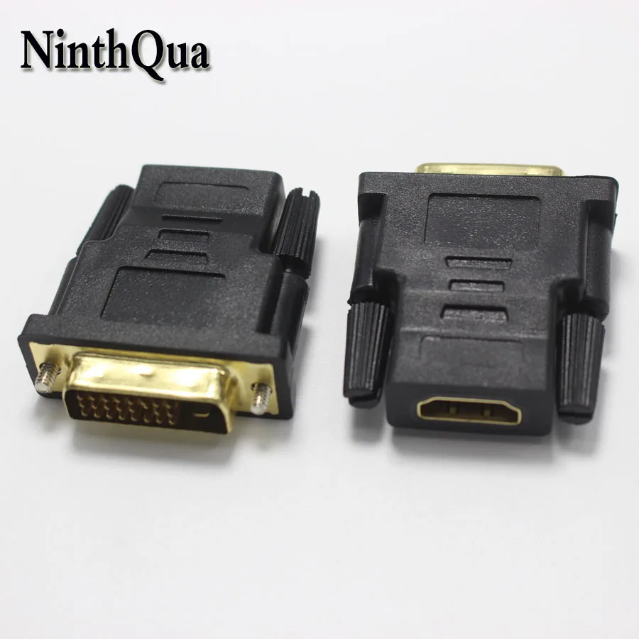 NinthQua 1pcs DVI 24+1 Male To HDMI Female Plug jack Bidirectional Transmission  Adapter Connector For Video Card