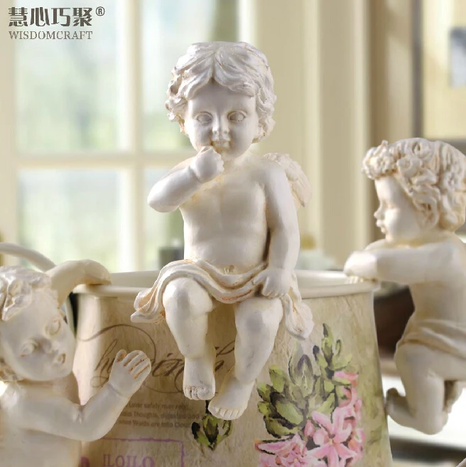 Creative Home Decoration Resin cute little angel ornaments hanging pots / month bdf