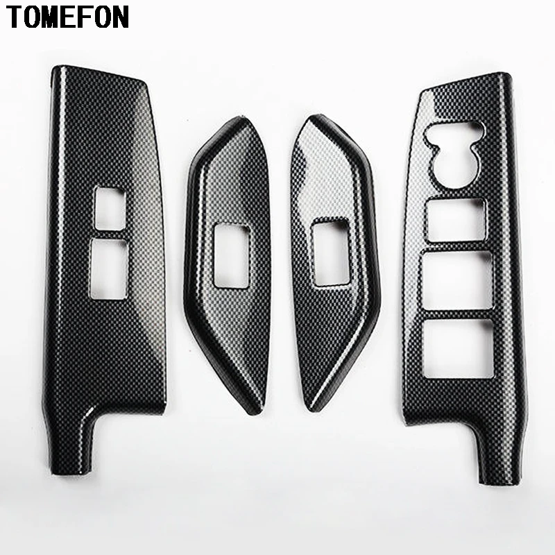 

TOMEFON For Honda Odyssey 2015 2016 LHD ABS Chrome Paint Door Window Lifter Adjustment Button Knob Armrest Interior Styling 4Pcs