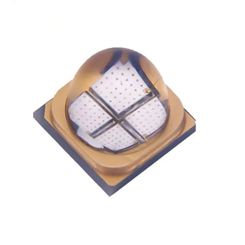 50pcs 3W 10W LED SMD3535 6565 chip UV 365nm 395nm high power light bead Ceramic base Quartz glass lens medical free shipping