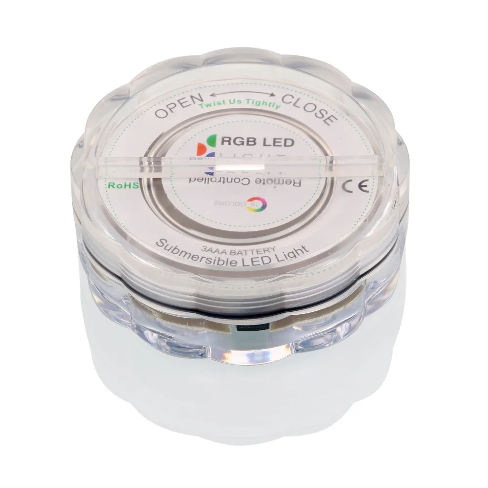 Submersible LED Lights Battery Operated RGB Multi Color Remote Controlled Waterproof Light for Aquarium, Party, Wedding party