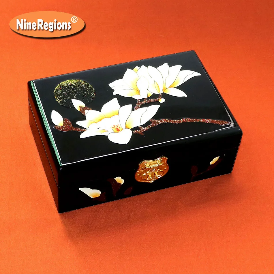 Chinese Hand Push Lacquer Jewelry Box, Chinese Lacquer Storage Case, Traditional Wood Crafts, Wedding Decor, PingYao Shanxi