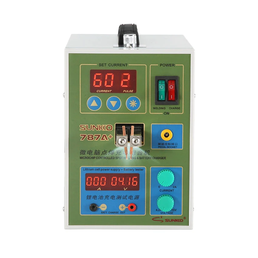 SUNKKO 787A Battery Spot Welder 1.5KW Multifunction Spot Welding Machine 18650 Batteries Welding Charging Test 220V Pulse Welder