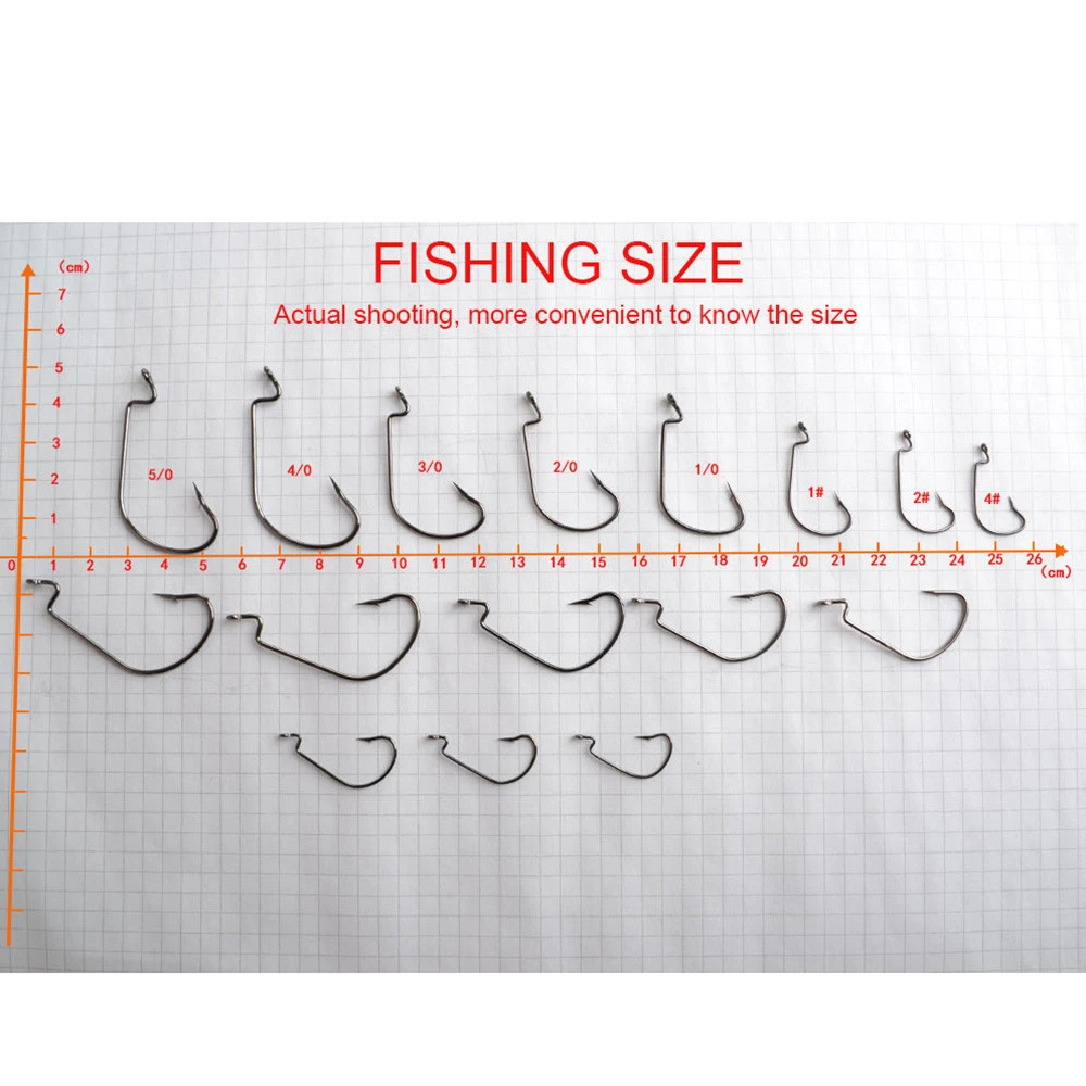 NGB 6-12PCS High Carbon Steel Offset Fishing Hook 5/0#-4# Barbed Sharp Crank Hook Lure Worm Fishing Accessories