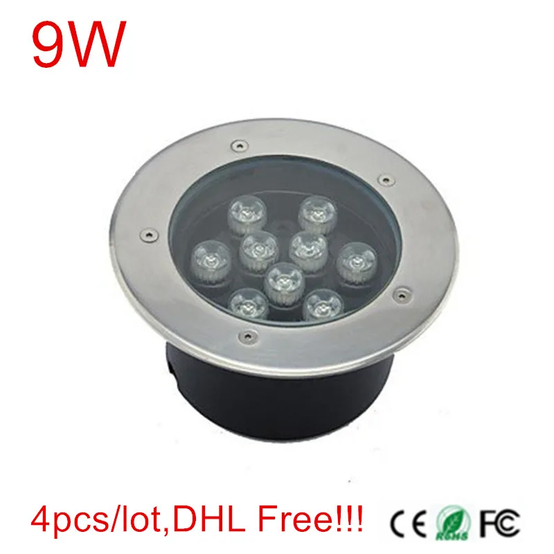 

High quallity 9W Outdoor Underground Lamp Waterproof IP67 LED Spot Floor Garden Yard LED underground light DHL/Fedex Free ship!!