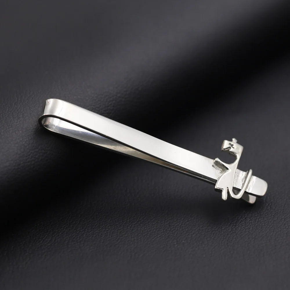 

Drawing Cut Customized Tie Clip Personalized Kangaroo Pattern Sterling Silve Tie Clip for Men Father Day Gift Christmas Gift