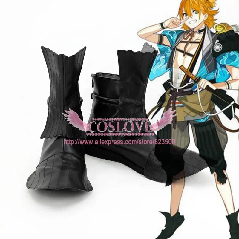 

Touken Ranbu Online Urashima Kotetsu Black Shoes Cosplay Boots CosplayLove For Halloween Christmas Party