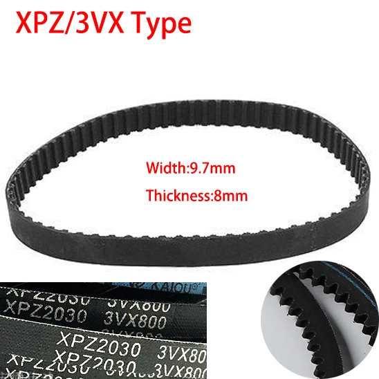 

XPZ850/3VX335 XPZ864/3VX340 9.7mm Width 8mm Thickness Vee Toothed Wegde Raw Edge Gogged Band Timing Transmission Vee V Belt