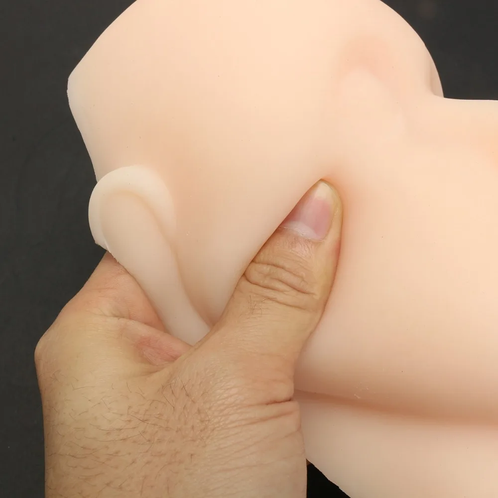 Micro-shaping Human Head Model Silicone Simulation Facial Injection Suture Skin Pad Kit Dummy