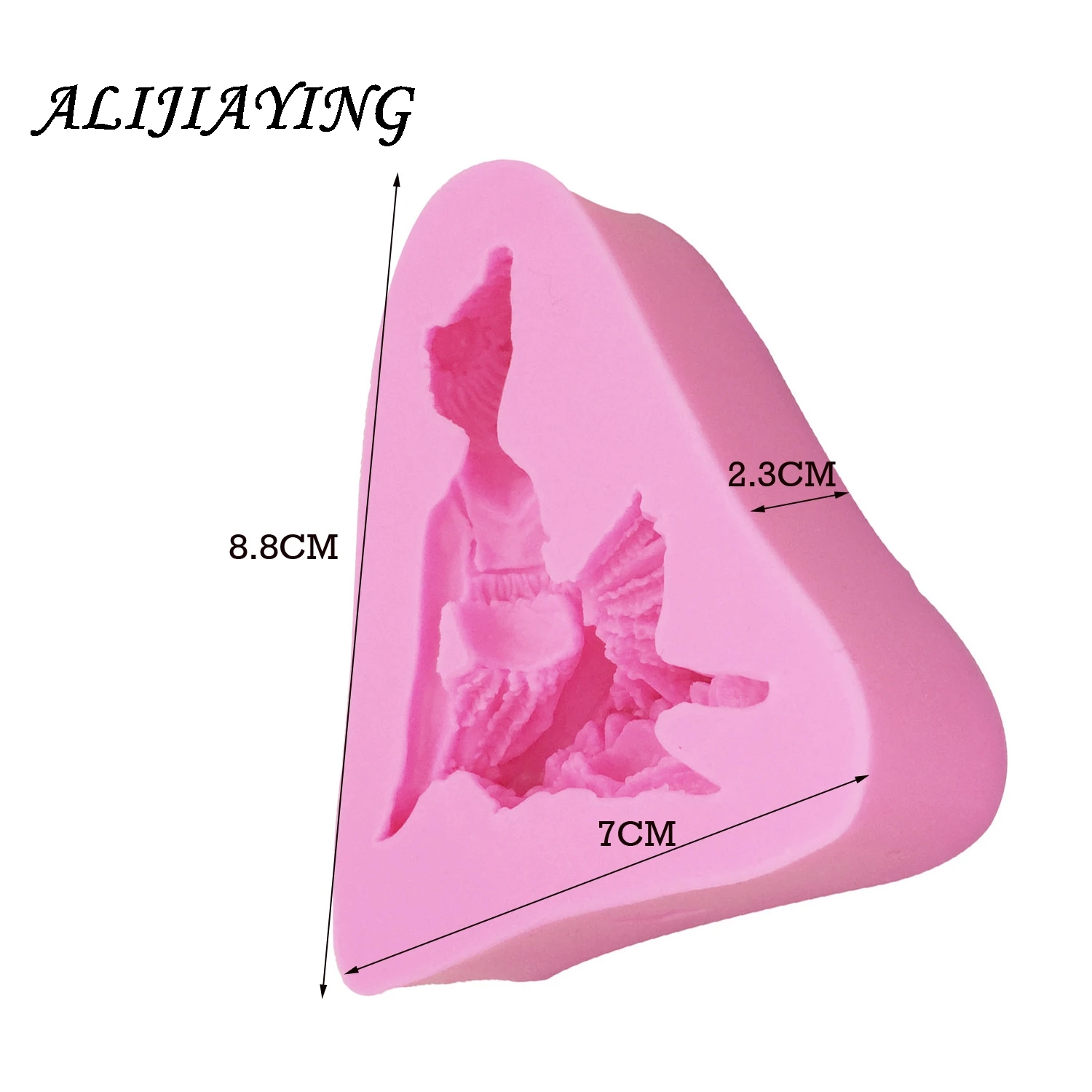 1Pcs 3D Angel dancing Girl Flower Fairy Fondant Chocolate Silicone Mold For Cake Decorating Tools Soap Candle Mold D0152