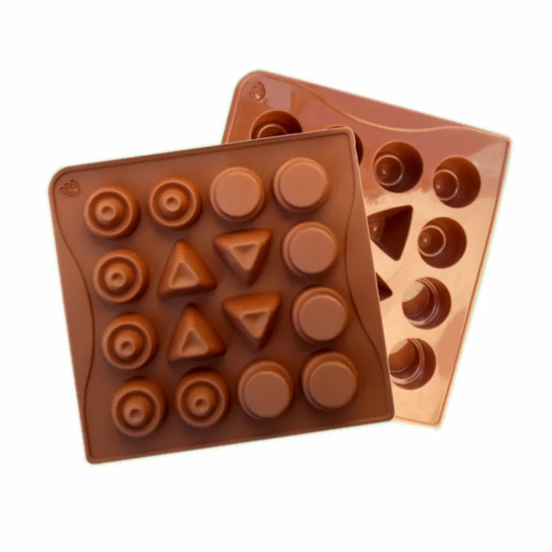 Silicone Mold 16 Holes Chocolate Mold 4 Eometry Molds Cake Decorating Clay  Baking Tools H017