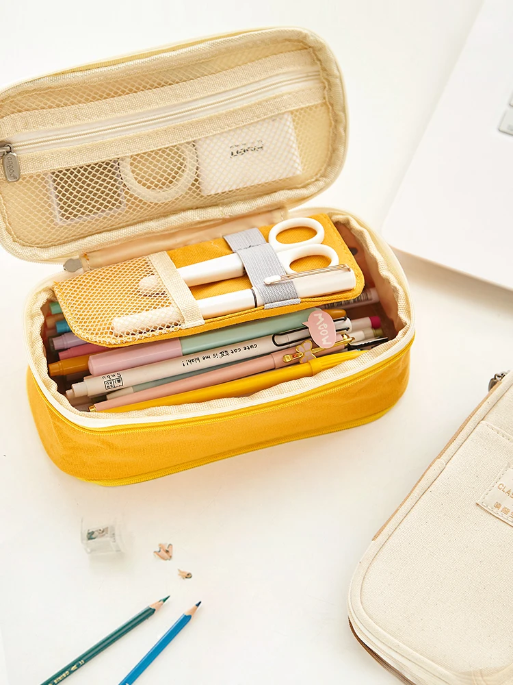 

Korean Kawaii Penal Cute School Pencil Case Large Big Pen Bag Pouch Multifunction Stationery Box Supplies Cosmetic Box Gift