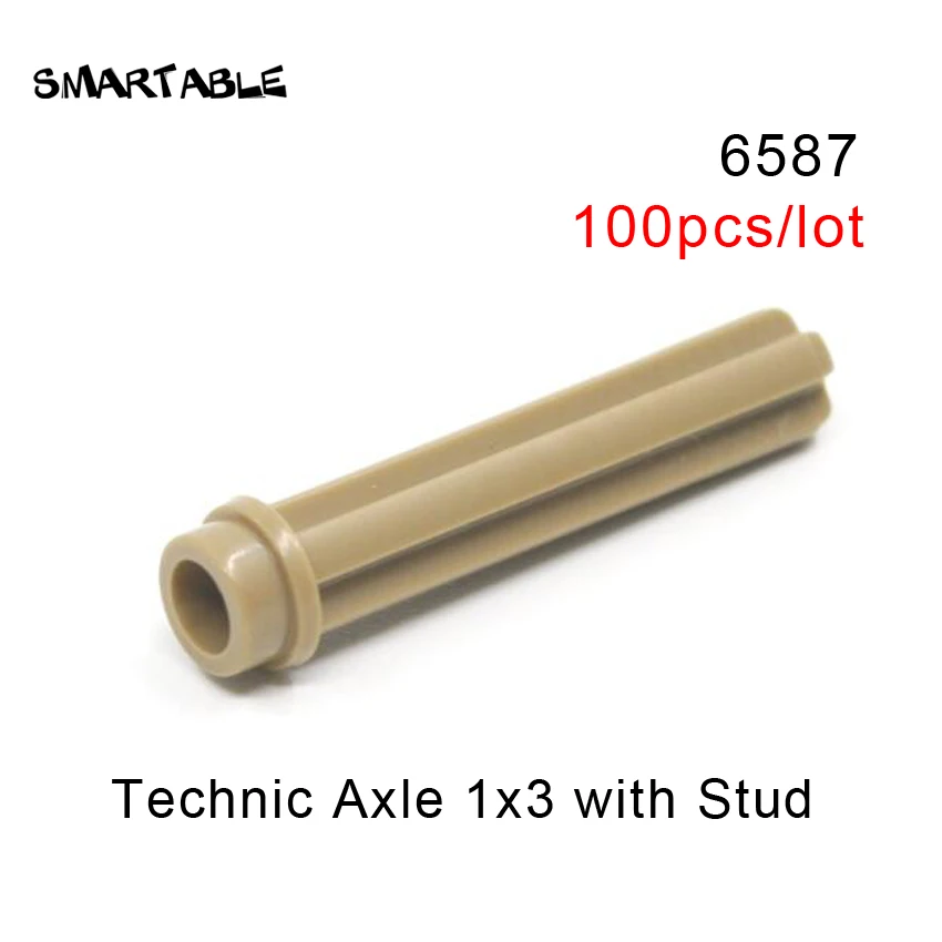 Smartable Technical Axle with Stud /Stop Building Blocks Parts Toys For All Brands Kids Compatible 6587/15462/24316/87083/13670