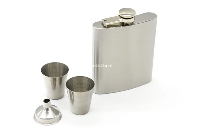 

52pcs 7 oz Stainless Steel Hip Flask Men Carry Flagon Gift Set 7 oz Wine Bottle