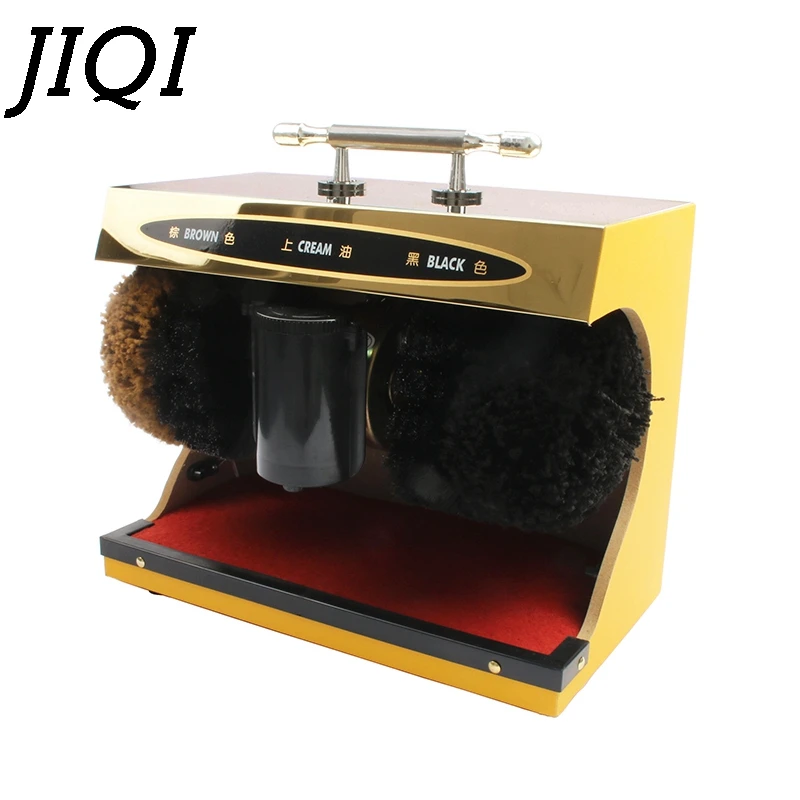 JIQI Electric Shoes Cleaner Shiner Sole Care Boot Shoe Polisher Brush Automatic Polishing Leather Shine Cleaning Machine Washer