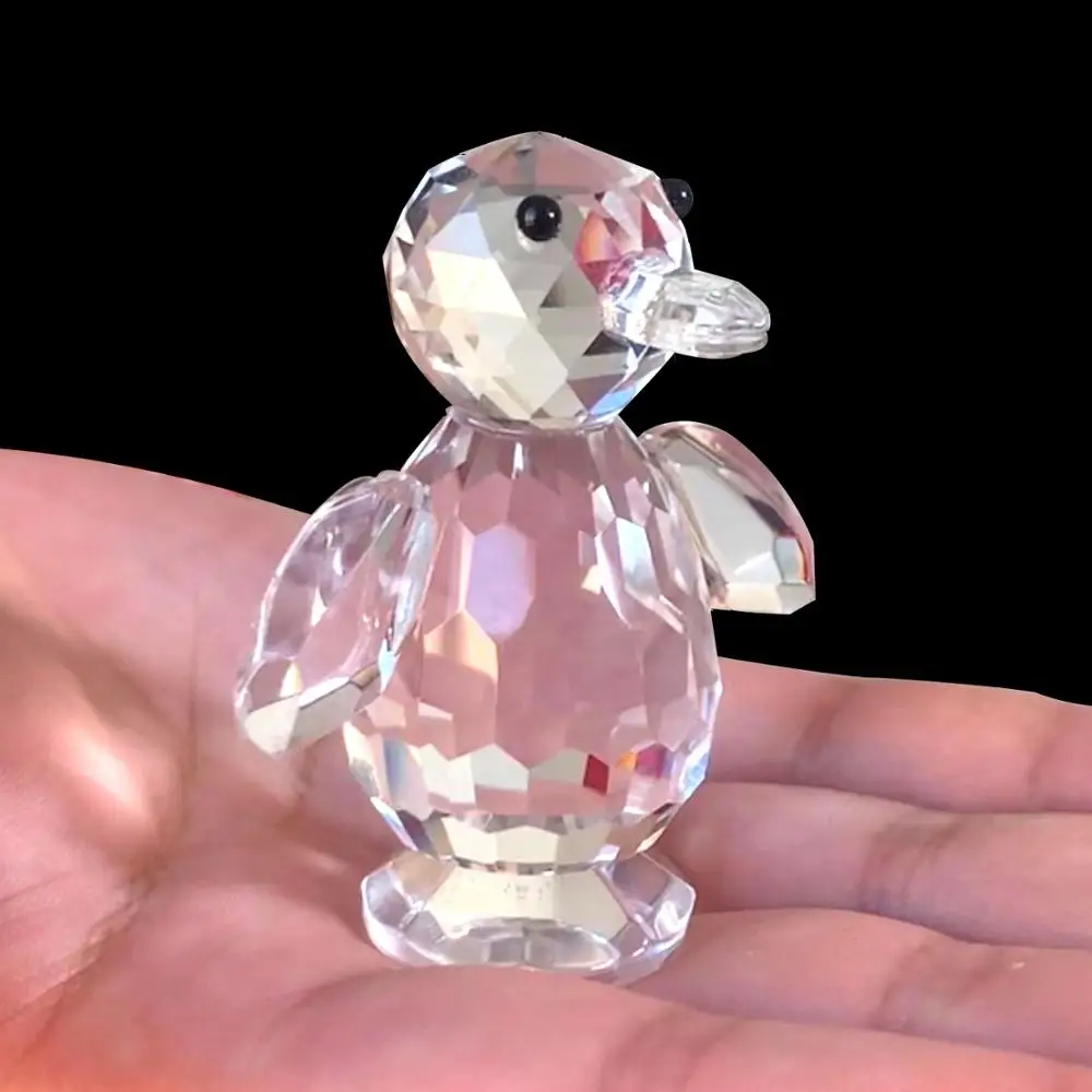 Lovely Crystal Penguin Figurines Glass Sea Animal Mini Sculpture Paperweight Collection Home Table Decor Kids Christmas Gifts