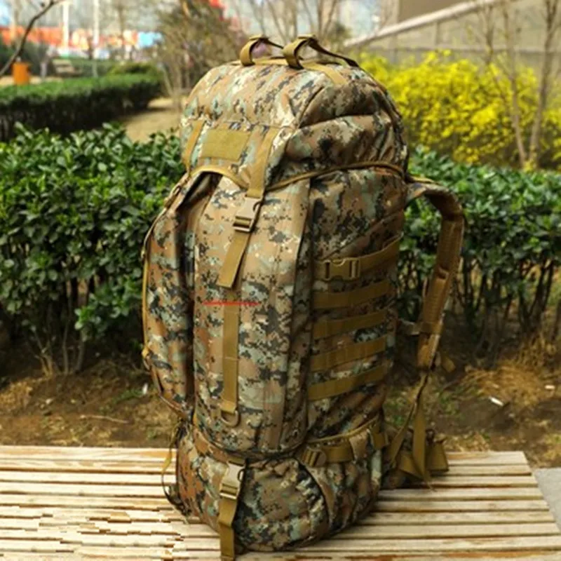 

Luggage double-shoulder professional Bags mountaineering bag Camouflage 80 l waterproof backpack canvas travel backpack Baggage