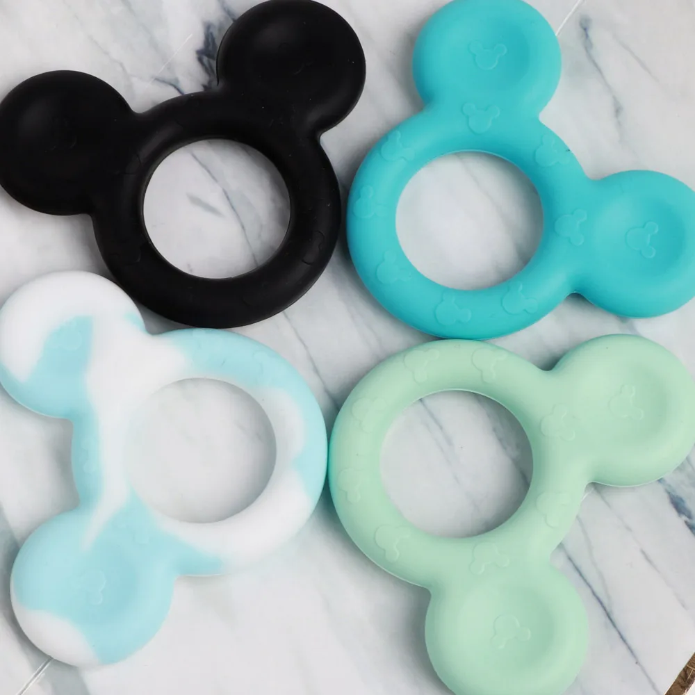 TYRY.HU Mickey Baby Silicone Teethers Food Grade Nursing Accessories Penadant DIY Necklace BPA Free Baby Teething Safe Toys