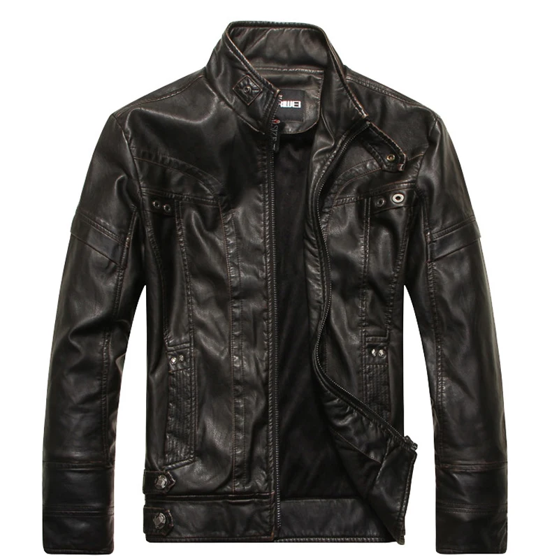 DIMUSI Autumn Winter Mens PU Leather Jacket Motorcycle Leather Coats Male Business Leather Coats jaqueta de couro masculin,TA285