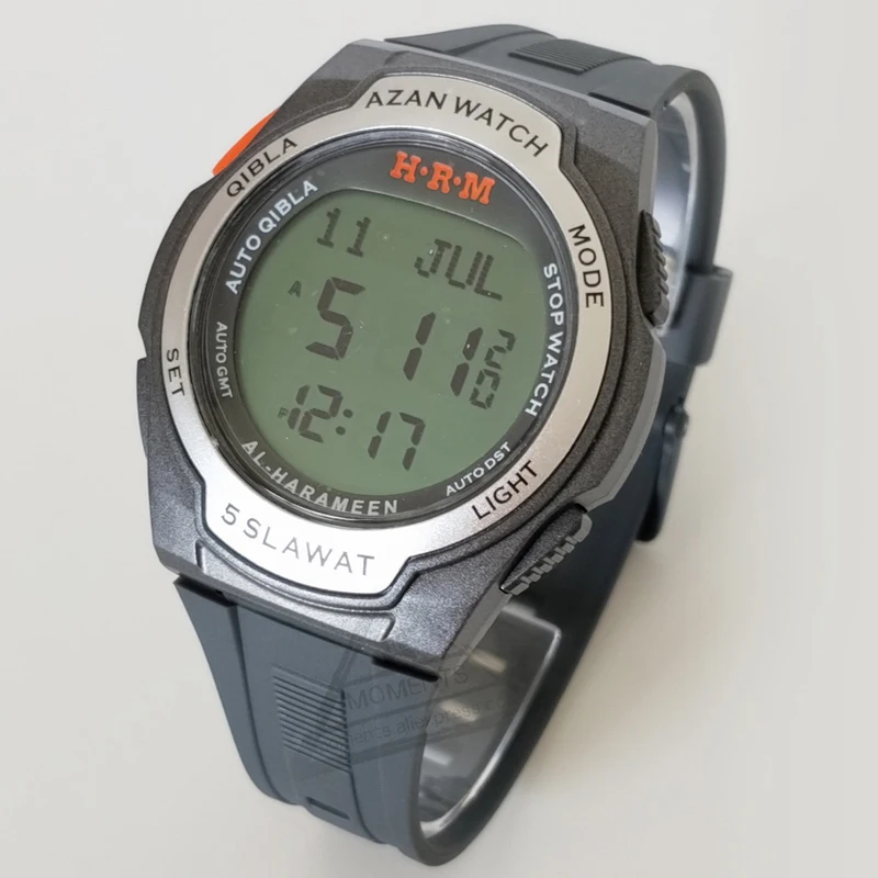 Qibla Watch for Muslim Prayer with AzanTime Islamic Sport Wristwatch Including Adhan Alarm Hijri and Compass Sportwear