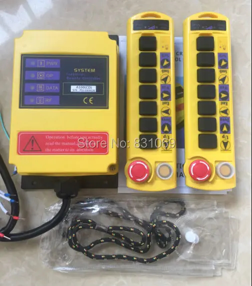 

1Set A100 2 Transmitters 8 Channels DC12V / DC24V / AC110V / AC220V Hoist Crane Radio Remote Control System Brand New