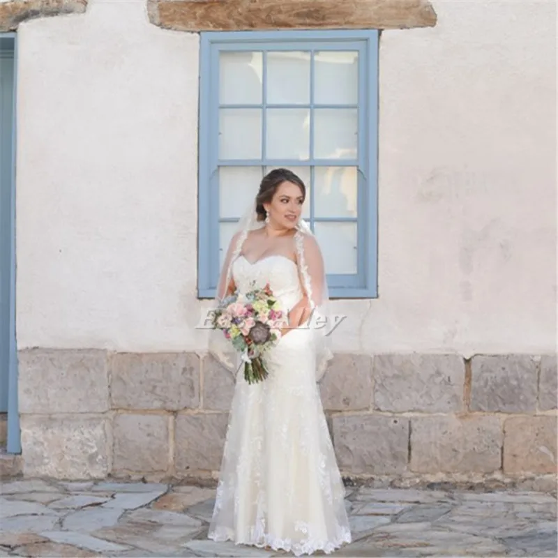 Velo de novia de encaje de una capa, longitud hasta los dedos, blanco, champán, marfil